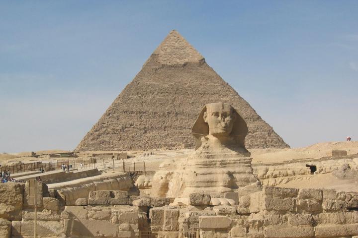 Sphinx and pyramid of khafre